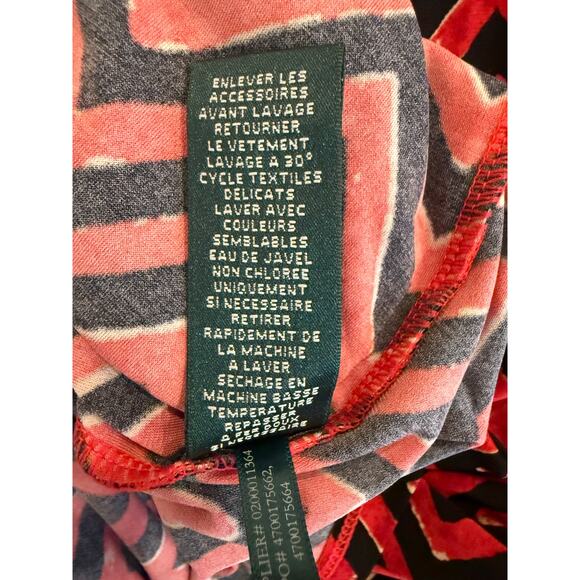 Ralph Lauren Red/Black Faux Wrap Dress, Size 2X - Picture 6 of 7